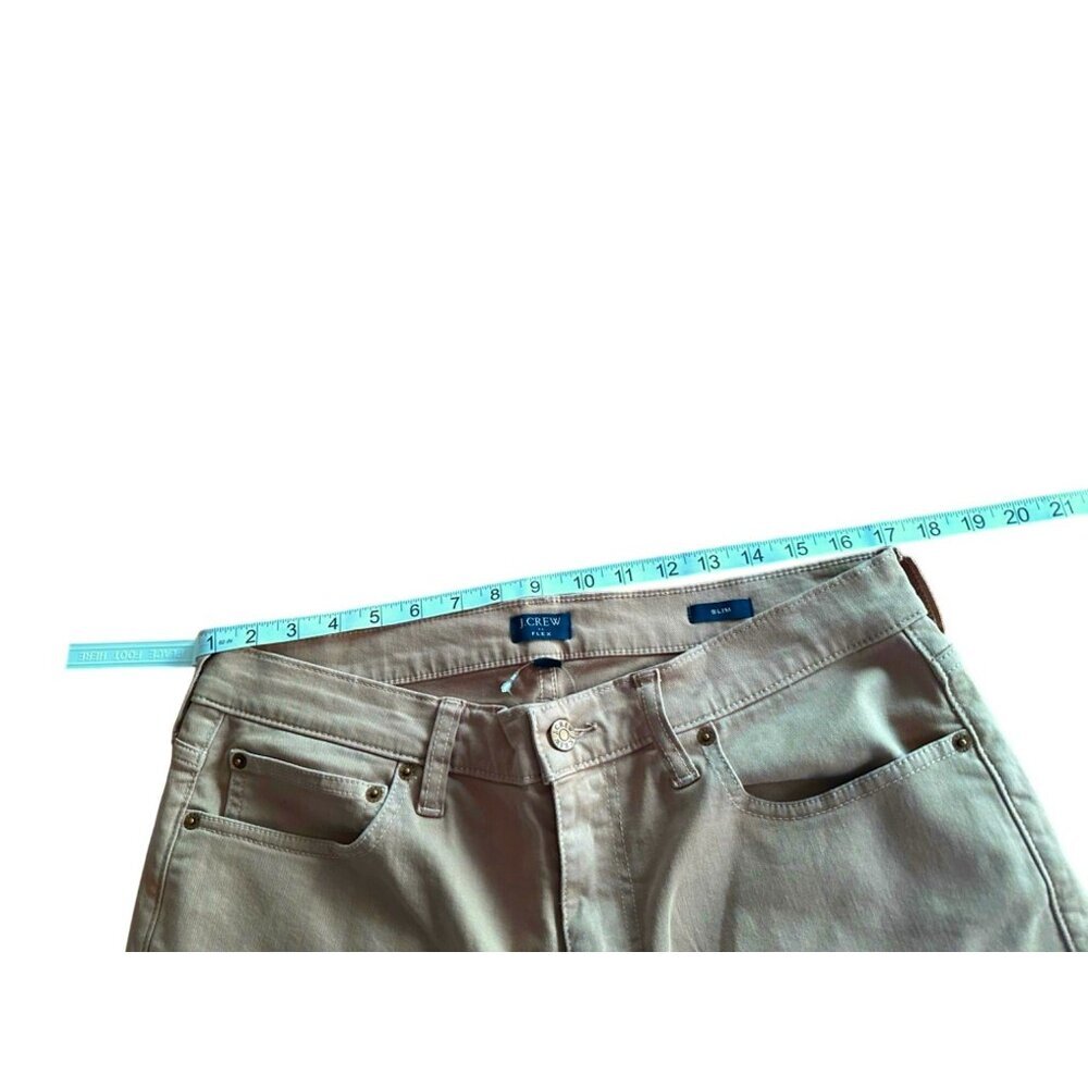 J.Crew Flex Slim Fit Mens Pants Beige Size 33x30 Made In Cambodia NWOT Preppy - Picture 8 of 15